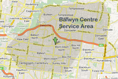 Balwyn onsite Computer Services Coverage area